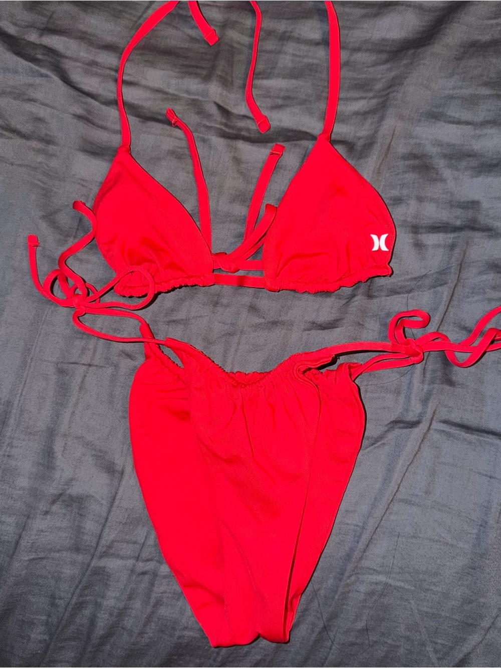 Hurley Red String Bikini Set